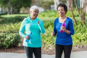 Women enjoying improved mobility during the early stages of LDRT recovery